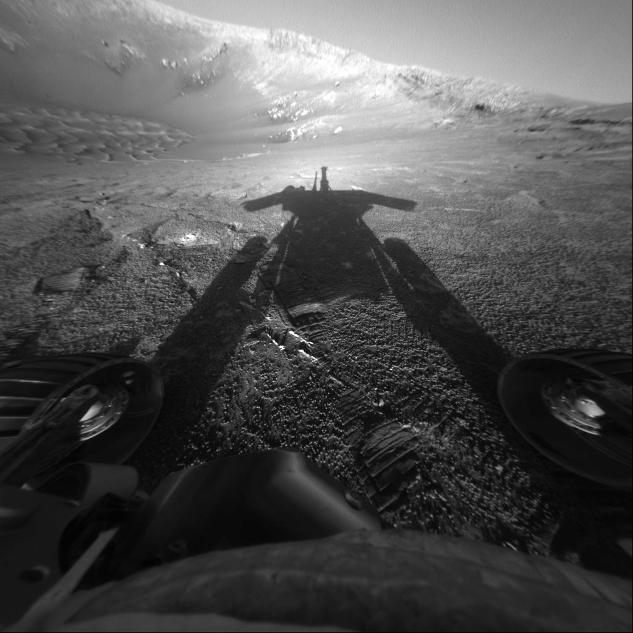 Opportunity Catches its Shadow